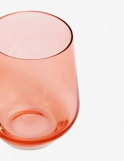 Stemless Wine Glass, (Set Of 6) By Estelle Colored Glass -Furniture Store estelle stemware pink 302