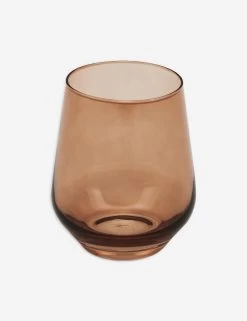 Stemless Wine Glass, (Set Of 6) By Estelle Colored Glass -Furniture Store estelle stemware smoke 307