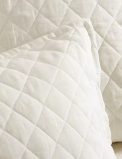 Hampton Quilted Sham By Pom Pom At Home 16 Hampton Quilted Sham By Pom Pom At Home -Furniture Store hampton cream detail