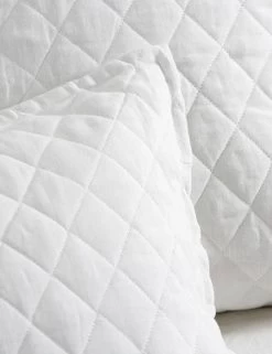 Hampton Quilted Sham By Pom Pom At Home 24 Hampton Quilted Sham By Pom Pom At Home -Furniture Store hampton white detail 1