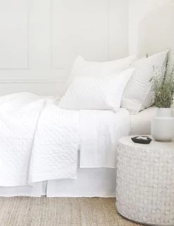 Hampton Quilted Coverlet By Pom Pom At Home -Furniture Store hampton white side 1