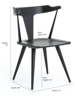 Lawnie Dining Chair -Furniture Store lawnieblackdimensions 1 359fdd46 32a8 4382 82b1 643baa71ff73