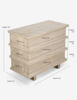 Corliss 3-Drawer Dresser, White Wash -Furniture Store ow280 s 11 lg 1